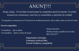 Prima competiție internă la tenis de masă și la darts